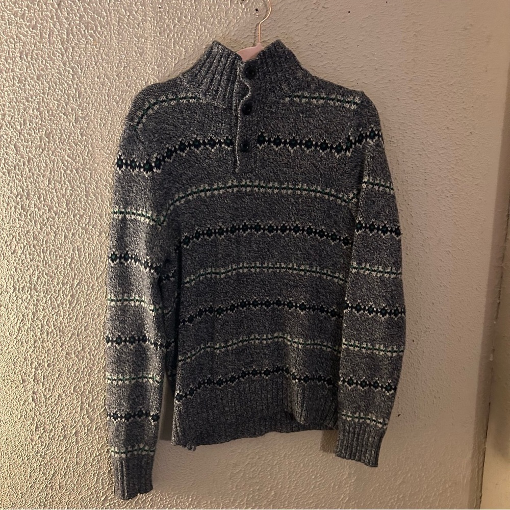 American Eagle Athletic Fit Men's Collared Sweater Size M Warm Business Casual
